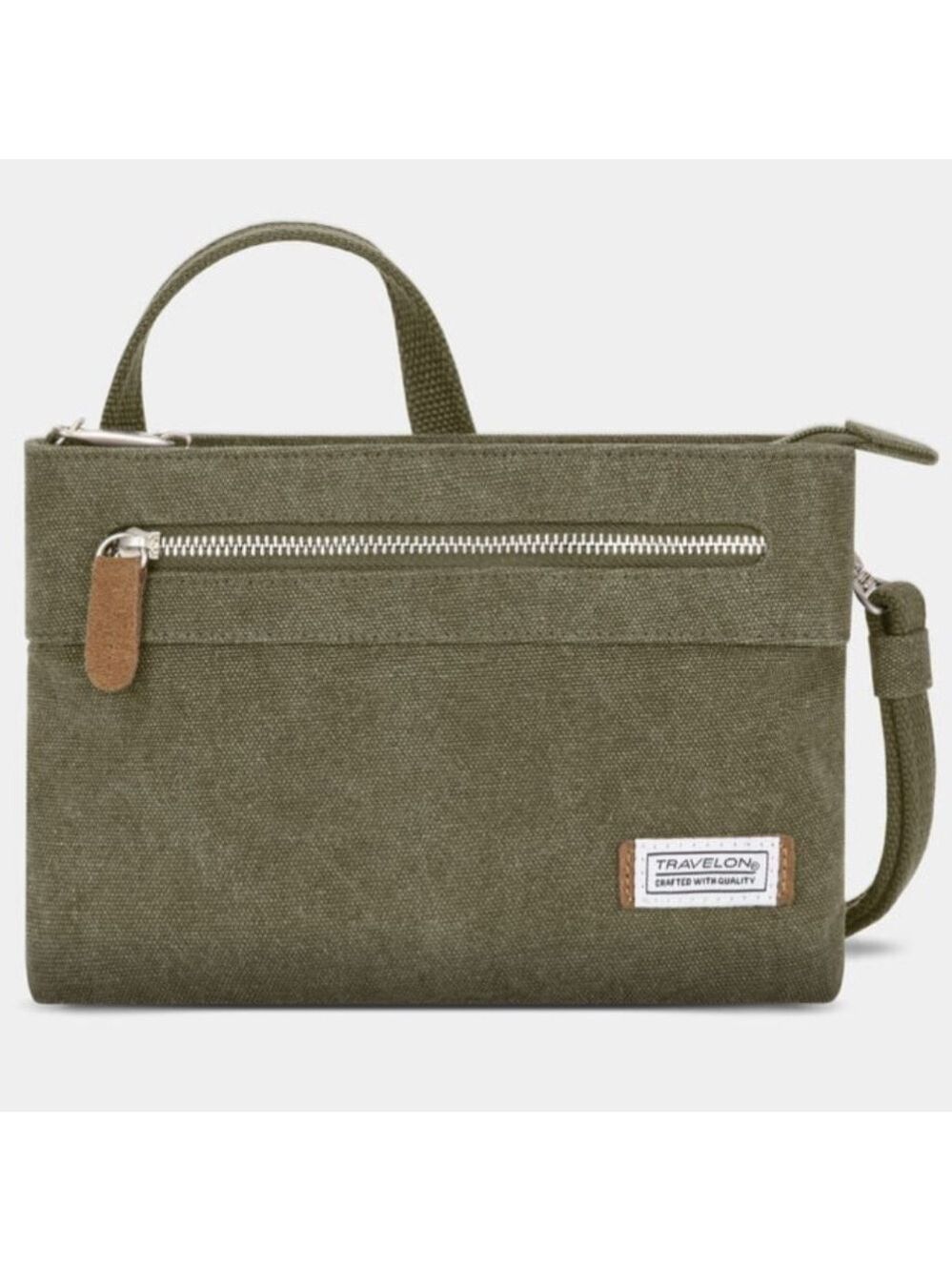 TRAVELON ANTI-THEFT SECURITY BAG HERITAGE CROSSBODY GRAY 2 - Picture 1 of 7